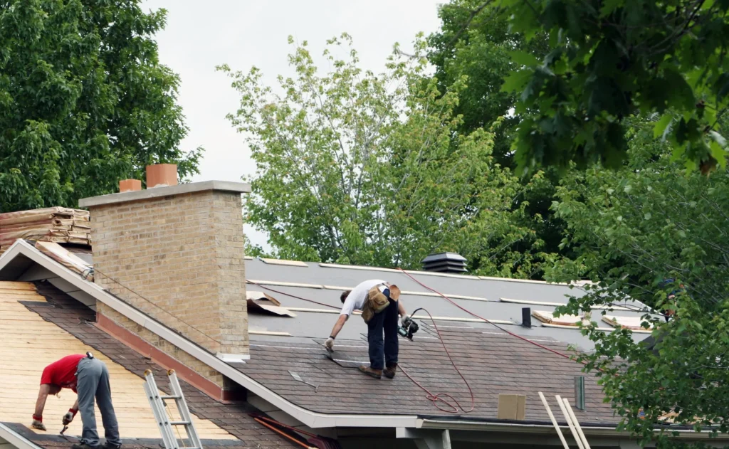 Contractors Working on New Roof in Texas - TSG Roofing